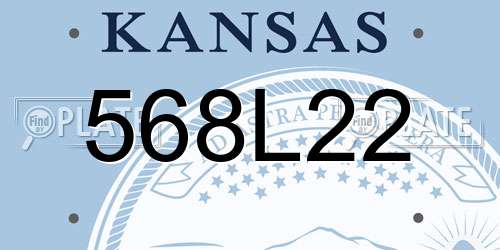 568L22 Kansas License Plate