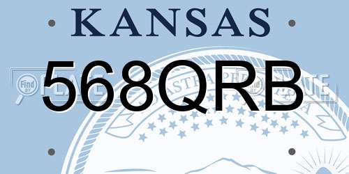 568QRB Kansas License Plate