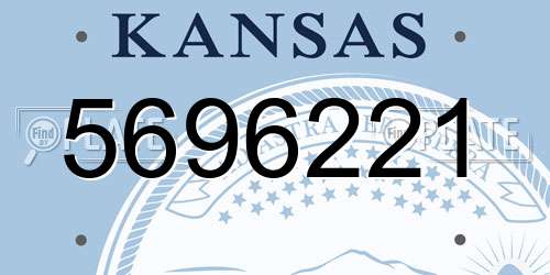 5696221 Kansas License Plate