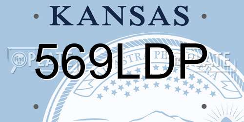 569LDP Kansas License Plate