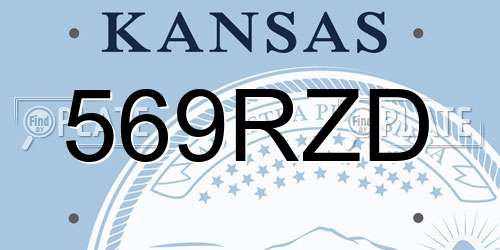 569RZD Kansas License Plate
