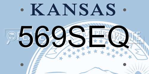 569SEQ Kansas License Plate