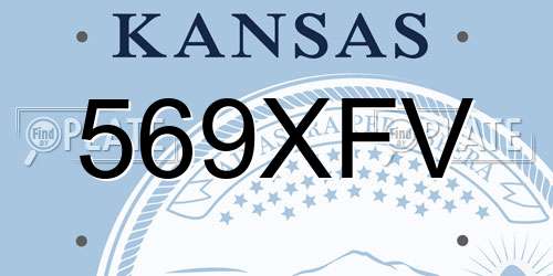 569XFV Kansas License Plate