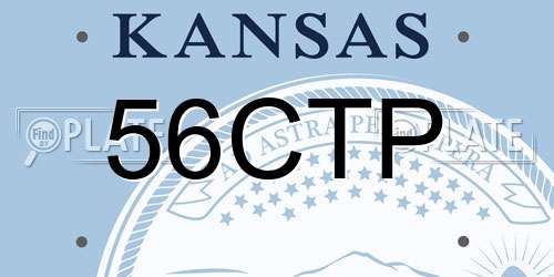 56CTP Kansas License Plate