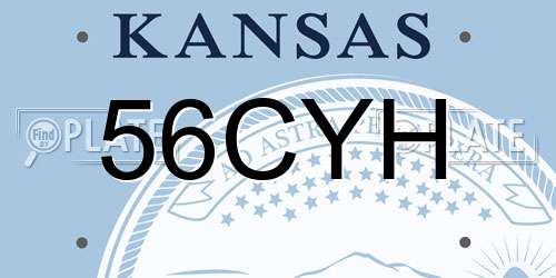 56CYH Kansas License Plate
