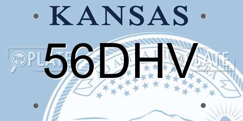 56DHV Kansas License Plate