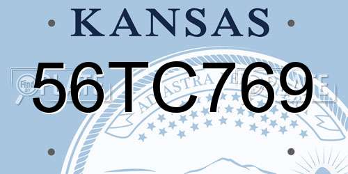 56TC769 Kansas License Plate