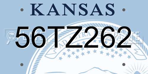 56TZ262 Kansas License Plate