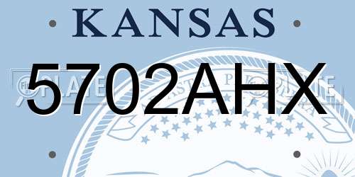 5702AHX Kansas License Plate