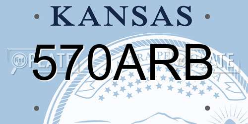 570ARB Kansas License Plate