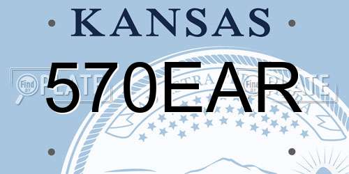 570EAR Kansas License Plate