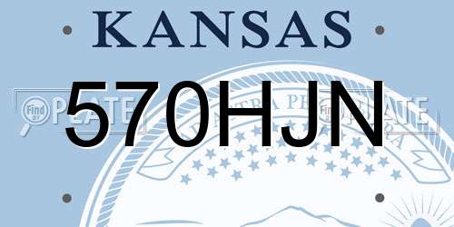 570HJN Kansas License Plate