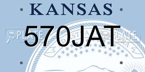 570JAT Kansas License Plate