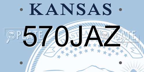 570JAZ Kansas License Plate