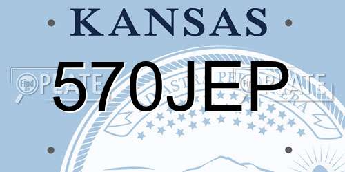 570JEP Kansas License Plate
