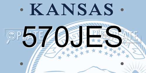 570JES Kansas License Plate