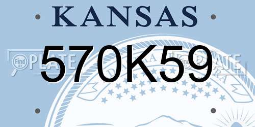 570K59 Kansas License Plate