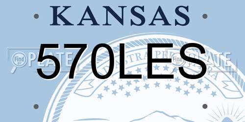 570LES Kansas License Plate