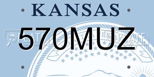 570MUZ Kansas License Plate