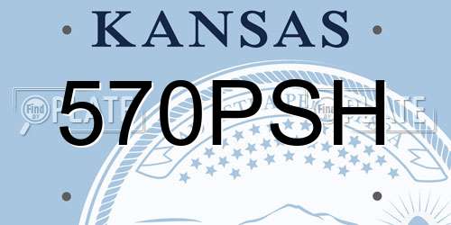 570PSH Kansas License Plate
