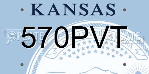 570PVT Kansas License Plate