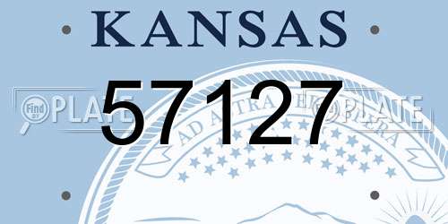57127 Kansas License Plate