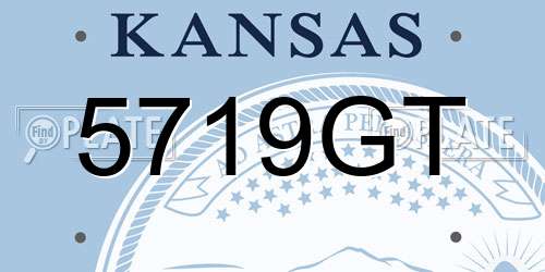 5719GT Kansas License Plate