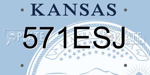 571ESJ Kansas License Plate