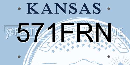 571FRN Kansas License Plate