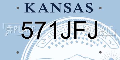571JFJ Kansas License Plate