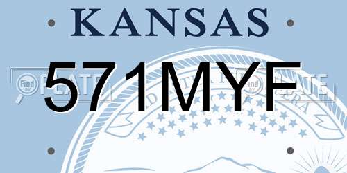 571MYF Kansas License Plate