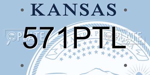 571PTL Kansas License Plate
