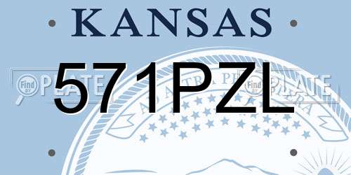 571PZL Kansas License Plate
