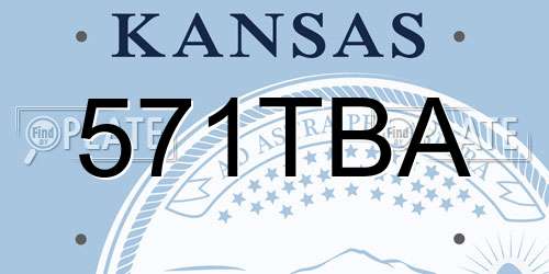 571TBA Kansas License Plate