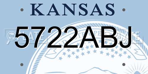 5722ABJ Kansas License Plate