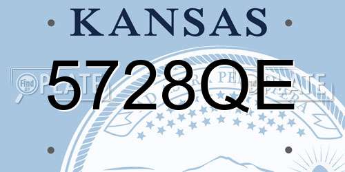 5728QE Kansas License Plate