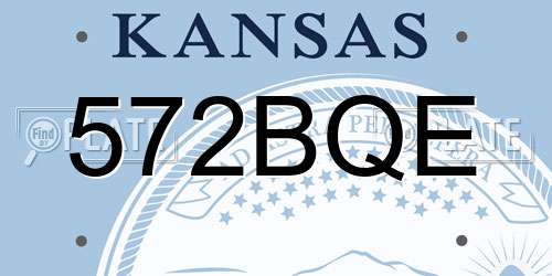 572BQE Kansas License Plate