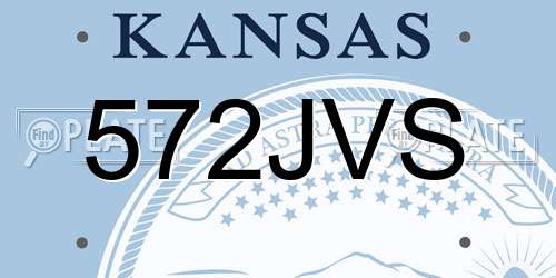 572JVS Kansas License Plate