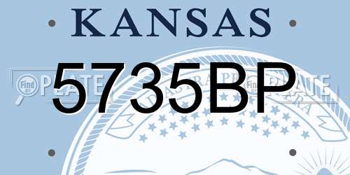 5735BP Kansas License Plate
