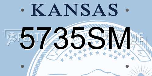 5735SM Kansas License Plate