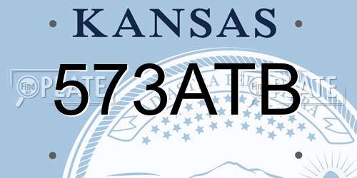 573ATB Kansas License Plate