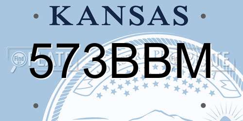 573BBM Kansas License Plate