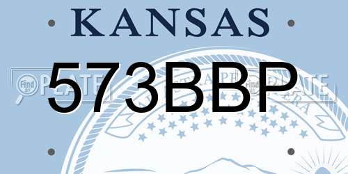 573BBP Kansas License Plate