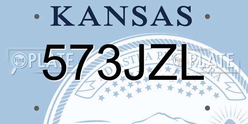 573JZL Kansas License Plate