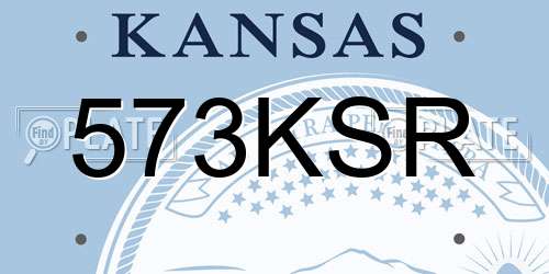 573KSR Kansas License Plate