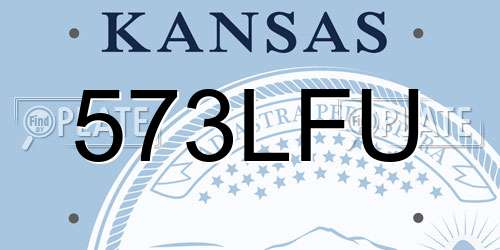 573LFU Kansas License Plate