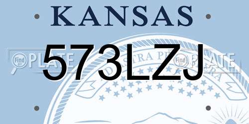 573LZJ Kansas License Plate