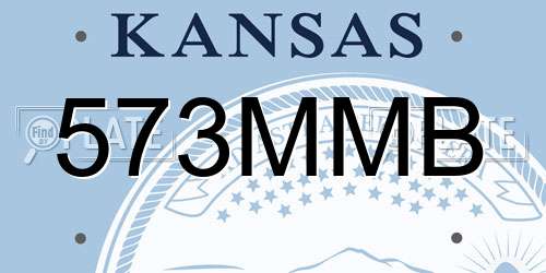 573MMB Kansas License Plate