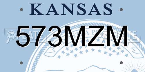 573MZM Kansas License Plate
