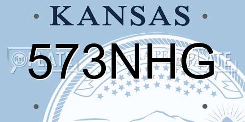 573NHG Kansas License Plate